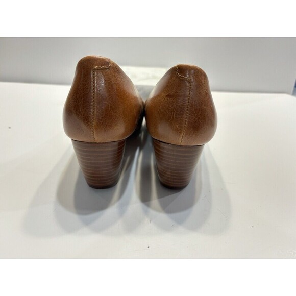 Comfortiva Womens AMORA Tan Leather Pumps Shoes Size 8W Slip Resistant Cushion - Picture 9 of 16